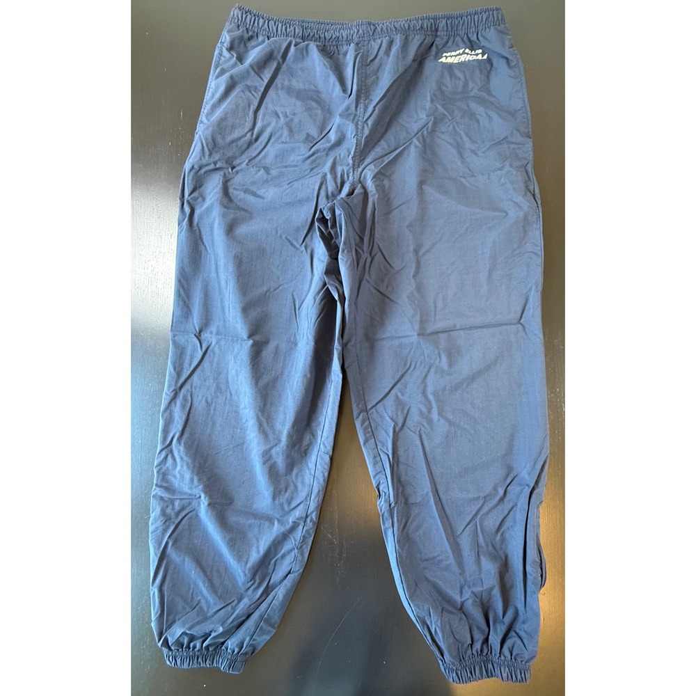 Perry Ellis America Active Nylon Track Pants Mens L Navy Blue Vintage90s Joggers